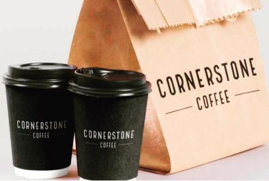 Cornerstone Coffee Cups and Bag
