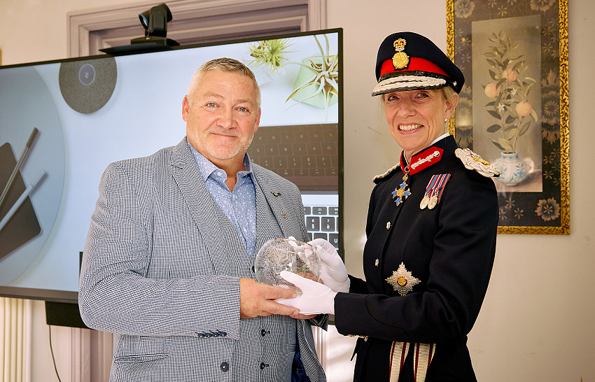 Darren Kelk receives Kings Award from Lord Lieutenant