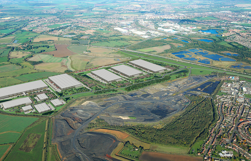 Overhead image of iPort development