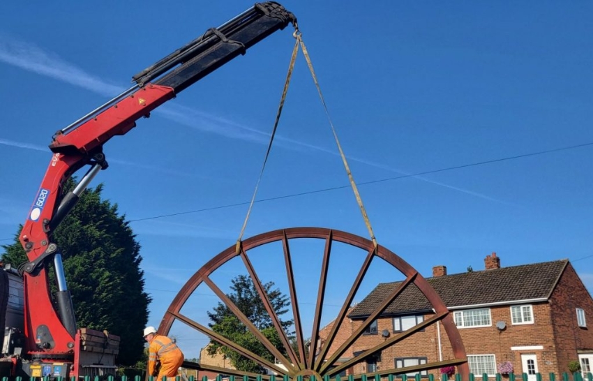 Miners memorial installation Dunscroft