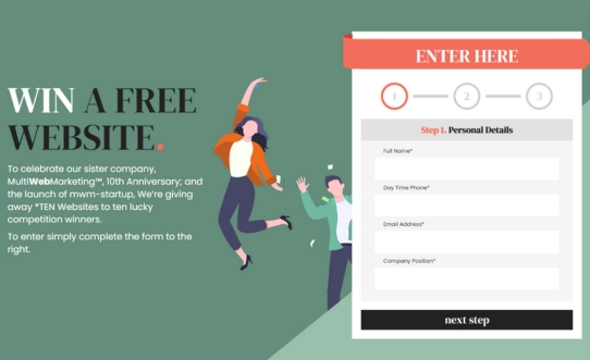 competition offers 10 businesses a free website