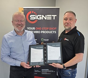 Signet Industrial achieves ISO 9001 and ISO 14001 Certification