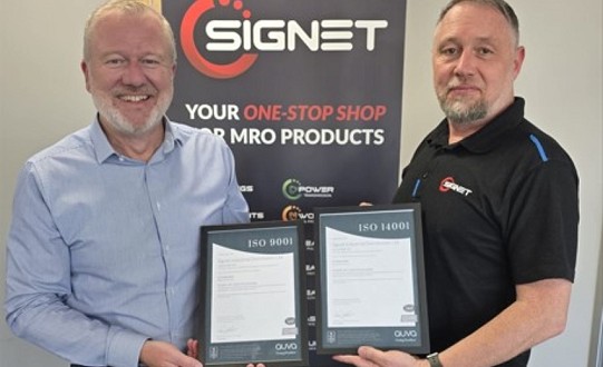 Signet Industrial achieves ISO 9001 and ISO 14001 Certification