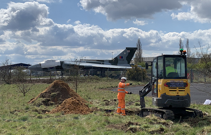 Work on the new Vulcan hangar