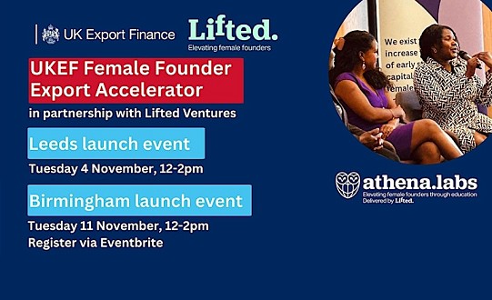 UKEF Female Founder Export Accelerators - Leeds and Birmingham