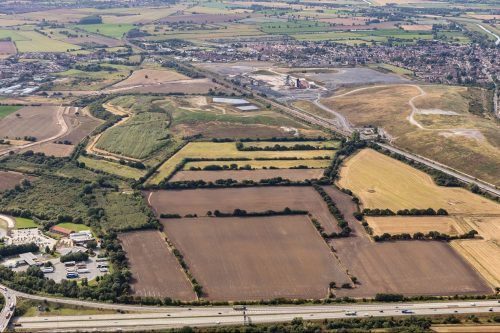 Overhead image of land at Unity Yorkshire