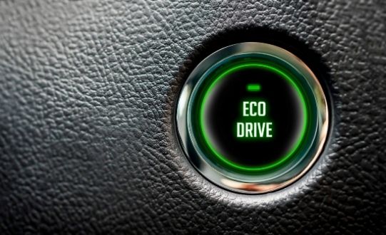 Eco drive button on a car