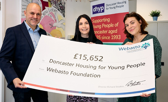 Global company makes largest ever donation to Doncaster charity
