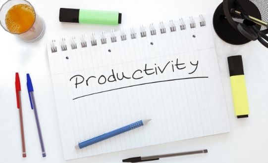 Productivity written on paper